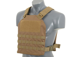 Simple Plate Carrier with Dummy Soft Armor Inserts Coyote