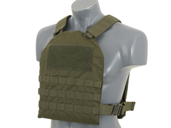 Simple Plate Carrier with Dummy Soft Armor Inserts Olive